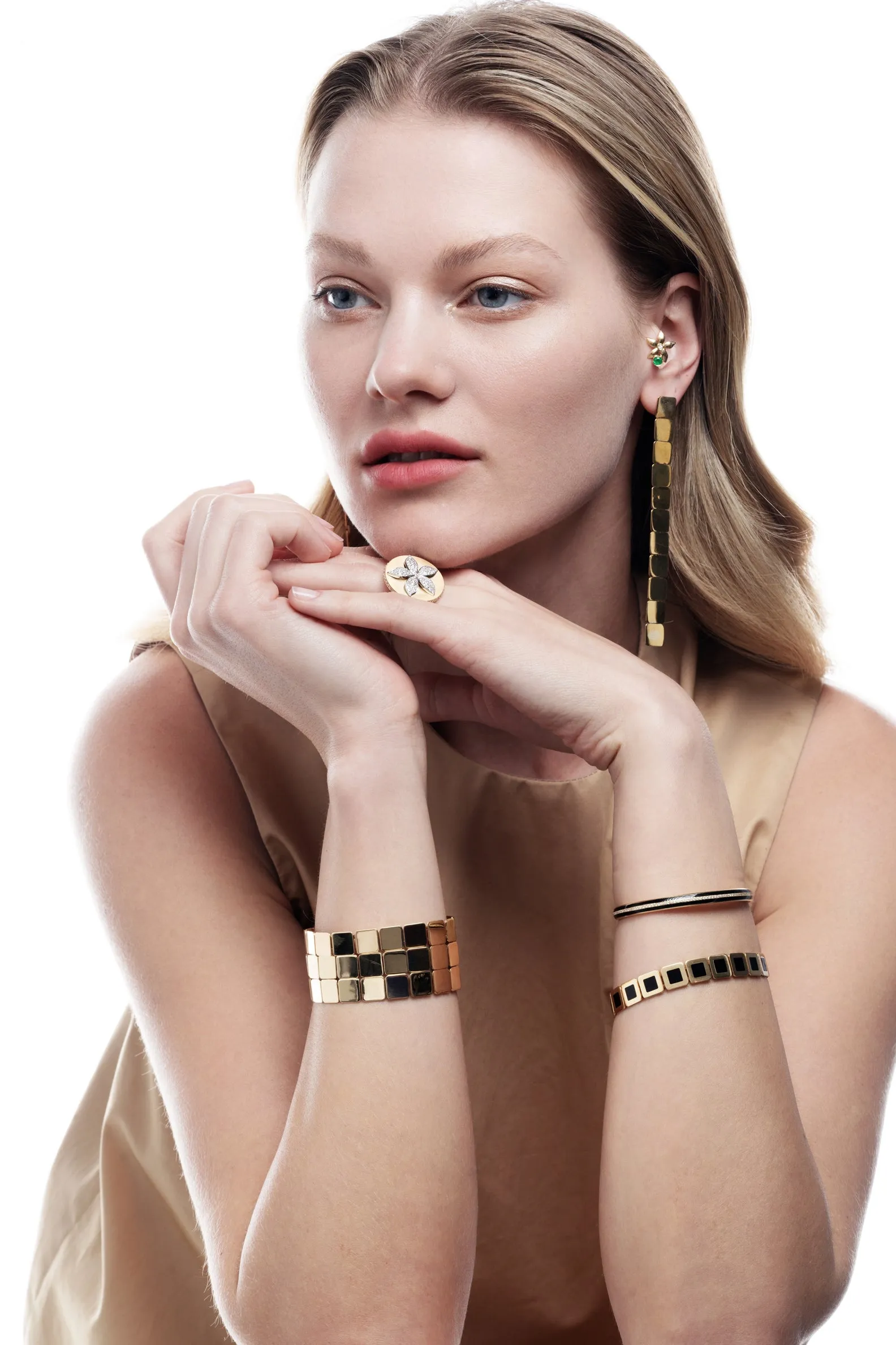 Long Removable Tile Earrings Y-D
