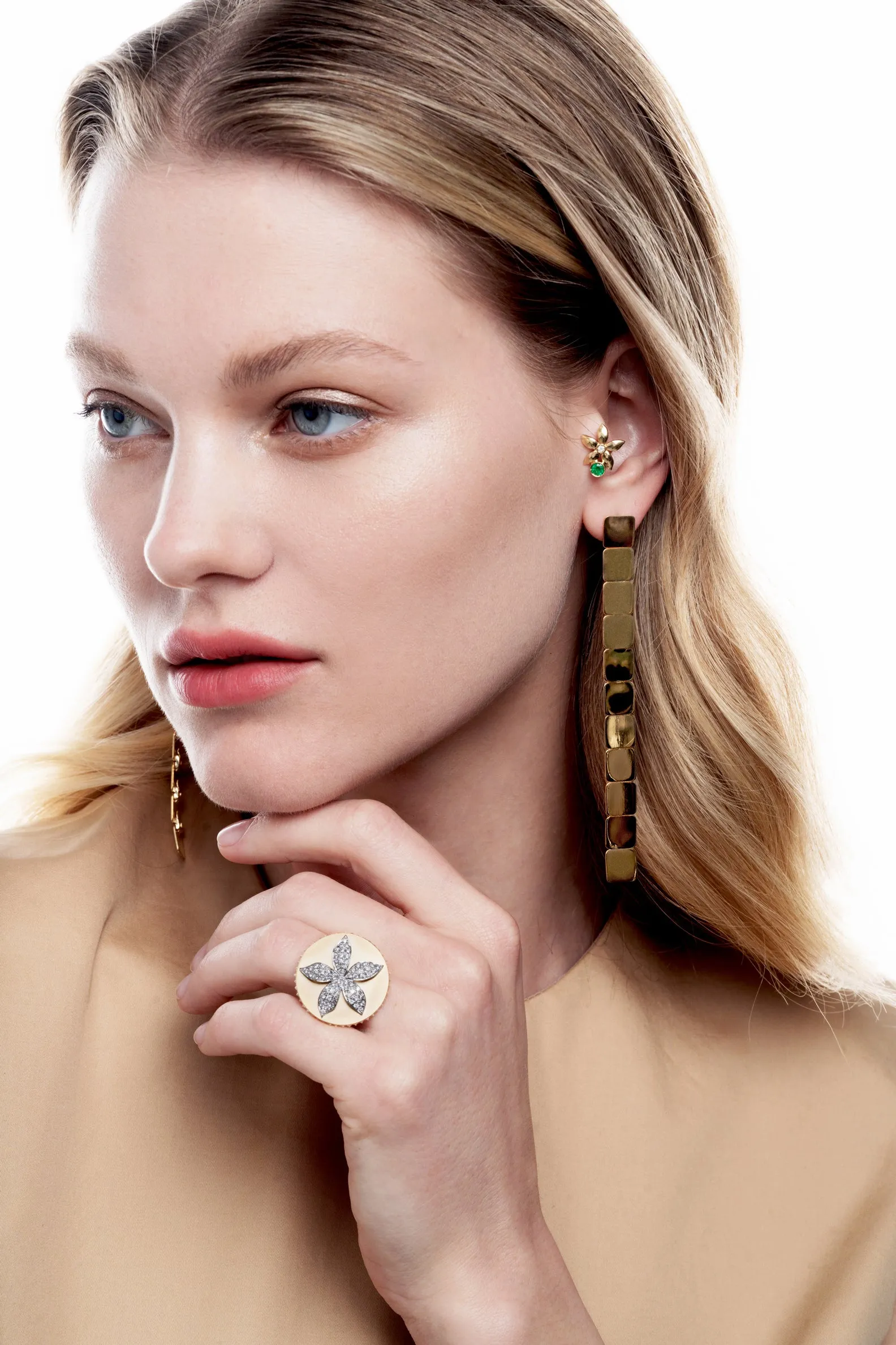 Long Removable Tile Earrings Y-D
