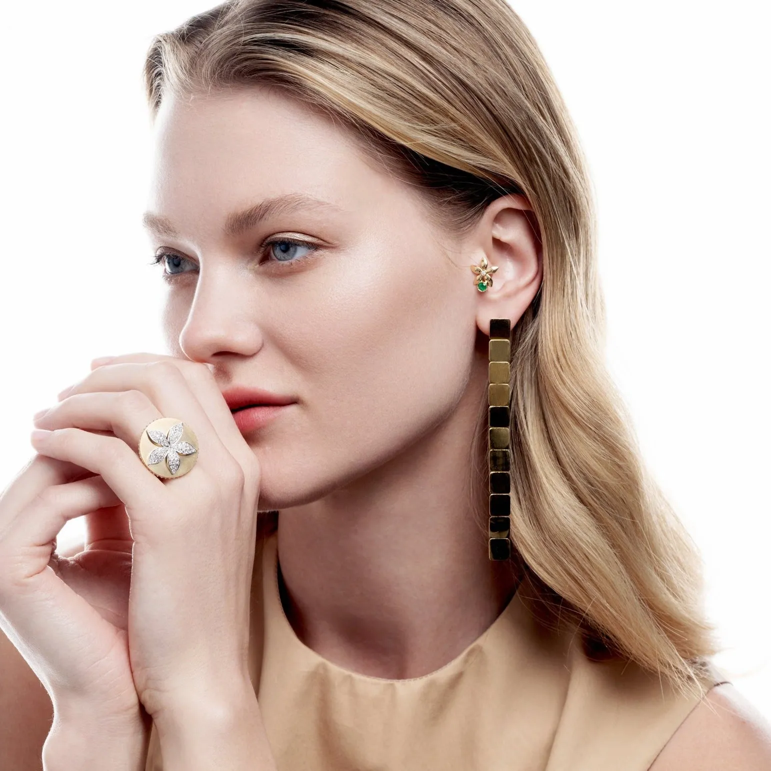 Long Removable Tile Earrings Y-D