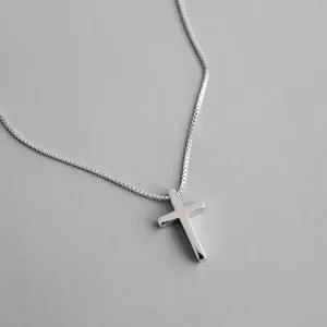 LOVCIA Classic Cross Casual 925 Sterling Silver Necklace