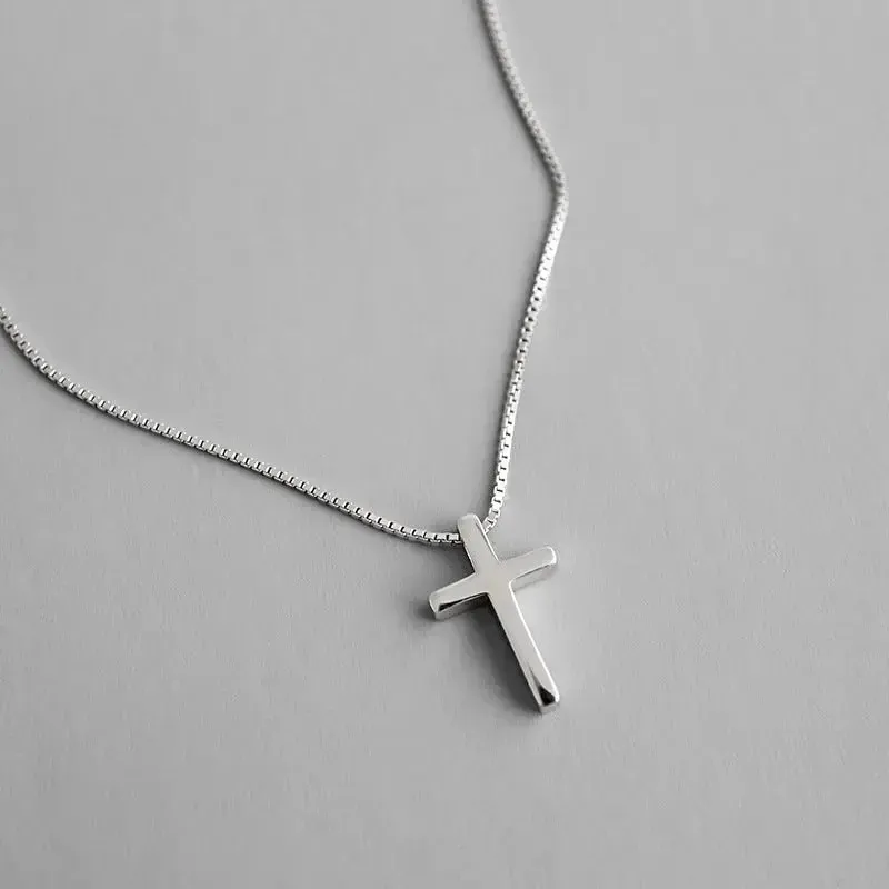 LOVCIA Classic Cross Casual 925 Sterling Silver Necklace