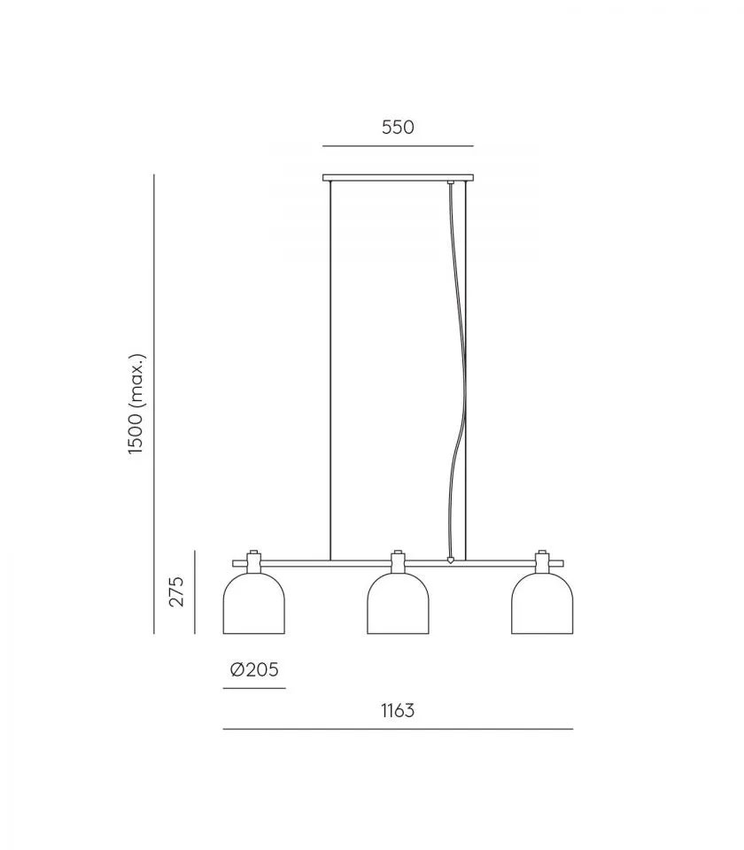 Luca 3lt Pendant Light