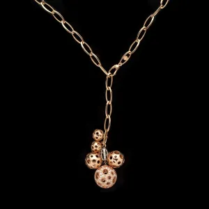 Luca Carati Diamond 18Kt Rose Gold Charm Necklace