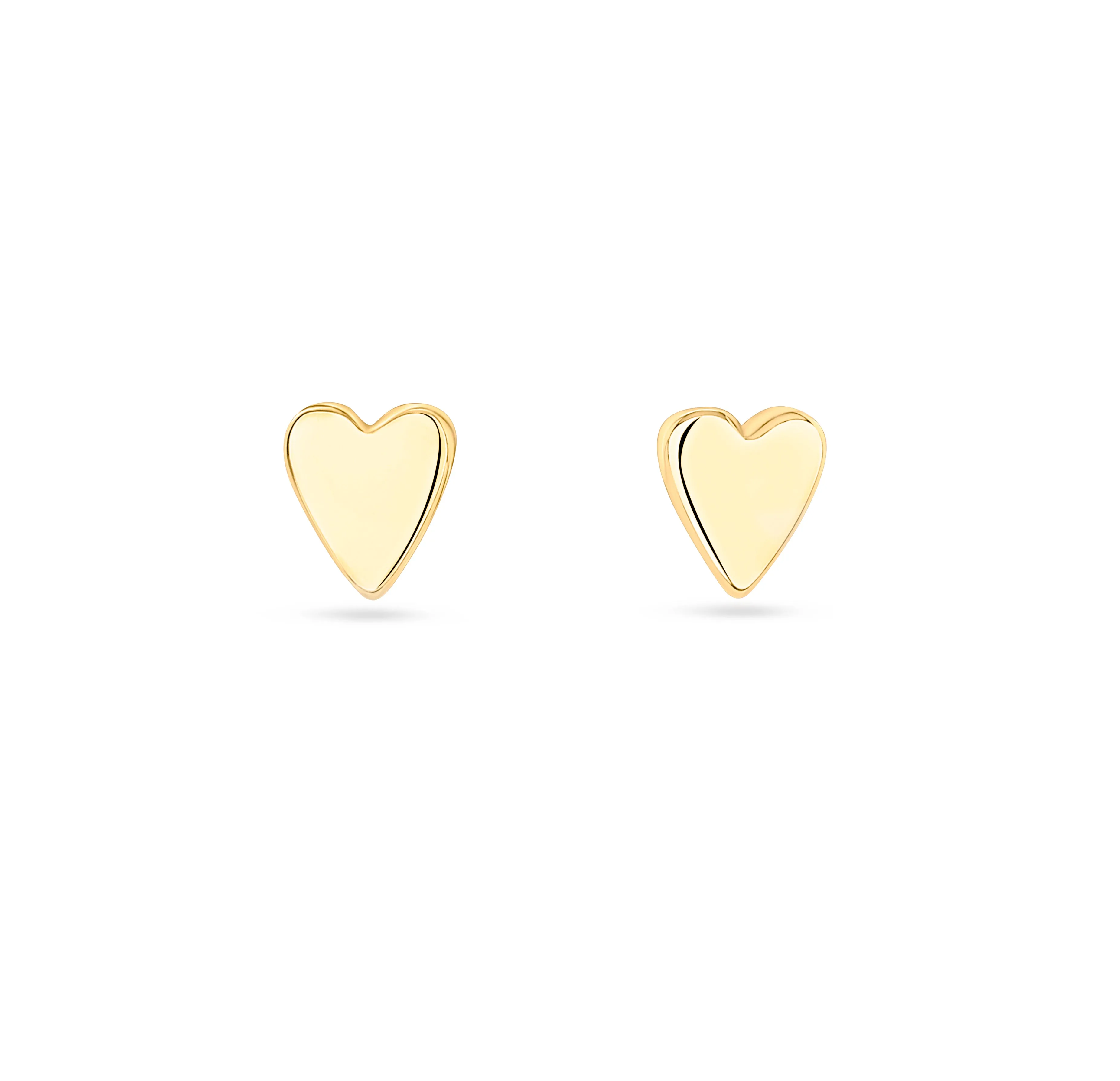 Lunar Tiny 18ct Solid Gold Heart Studs