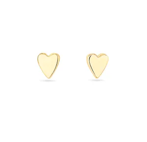 Lunar Tiny 18ct Solid Gold Heart Studs