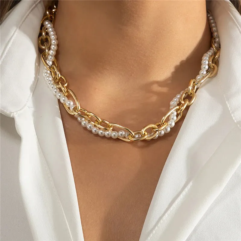 Luxurious Freshwater Multi-layer Modern Pearl Trend Necklaces
