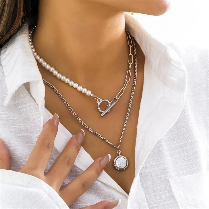 Luxurious Freshwater Multi-layer Modern Pearl Trend Necklaces