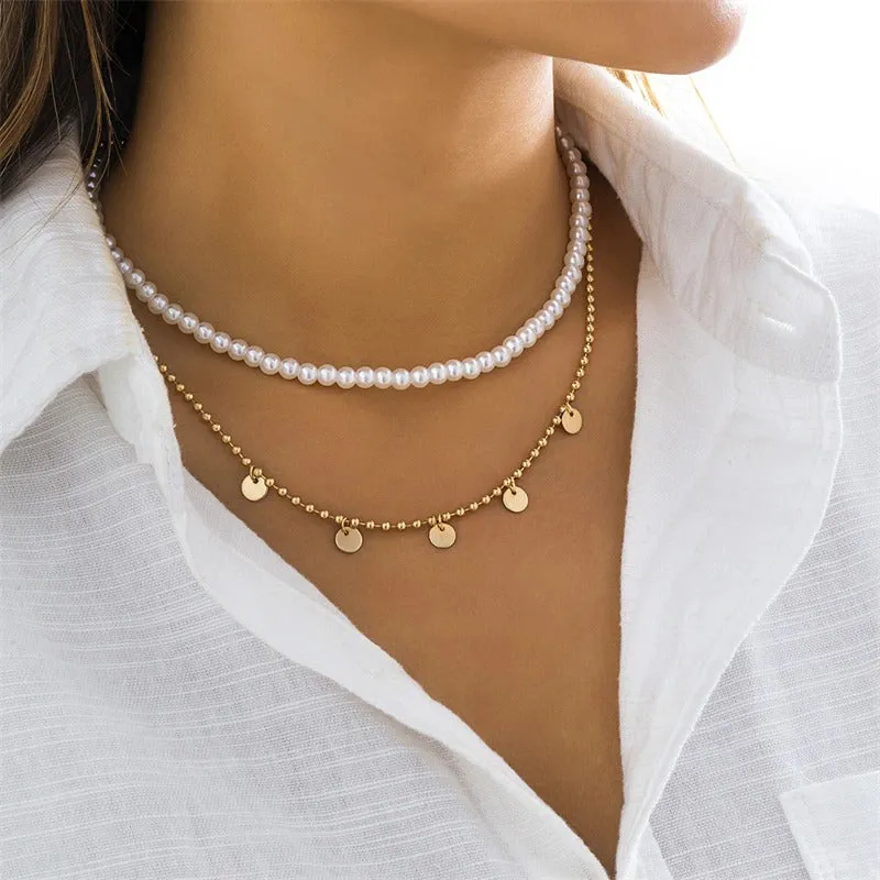 Luxurious Freshwater Multi-layer Modern Pearl Trend Necklaces