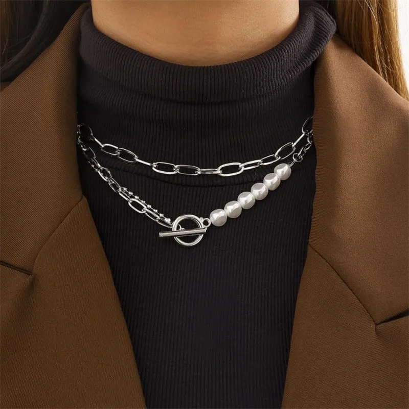 Luxurious Freshwater Multi-layer Modern Pearl Trend Necklaces