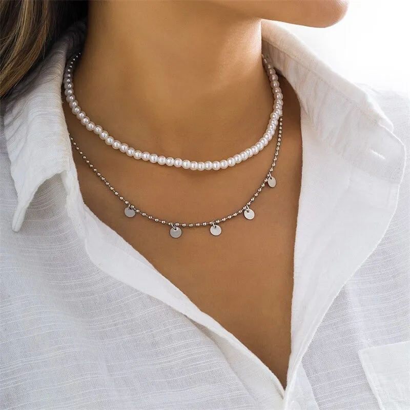 Luxurious Freshwater Multi-layer Modern Pearl Trend Necklaces