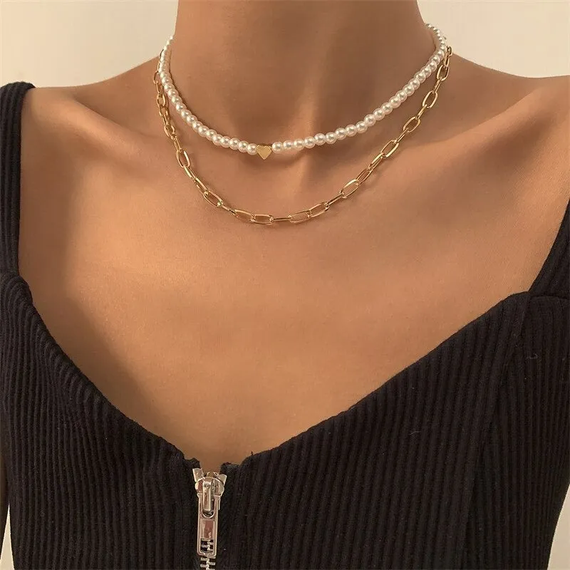 Luxurious Freshwater Multi-layer Modern Pearl Trend Necklaces
