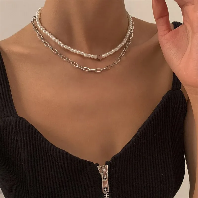 Luxurious Freshwater Multi-layer Modern Pearl Trend Necklaces