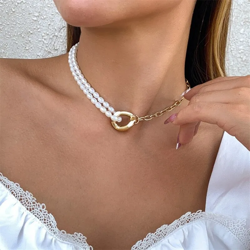 Luxurious Freshwater Multi-layer Modern Pearl Trend Necklaces