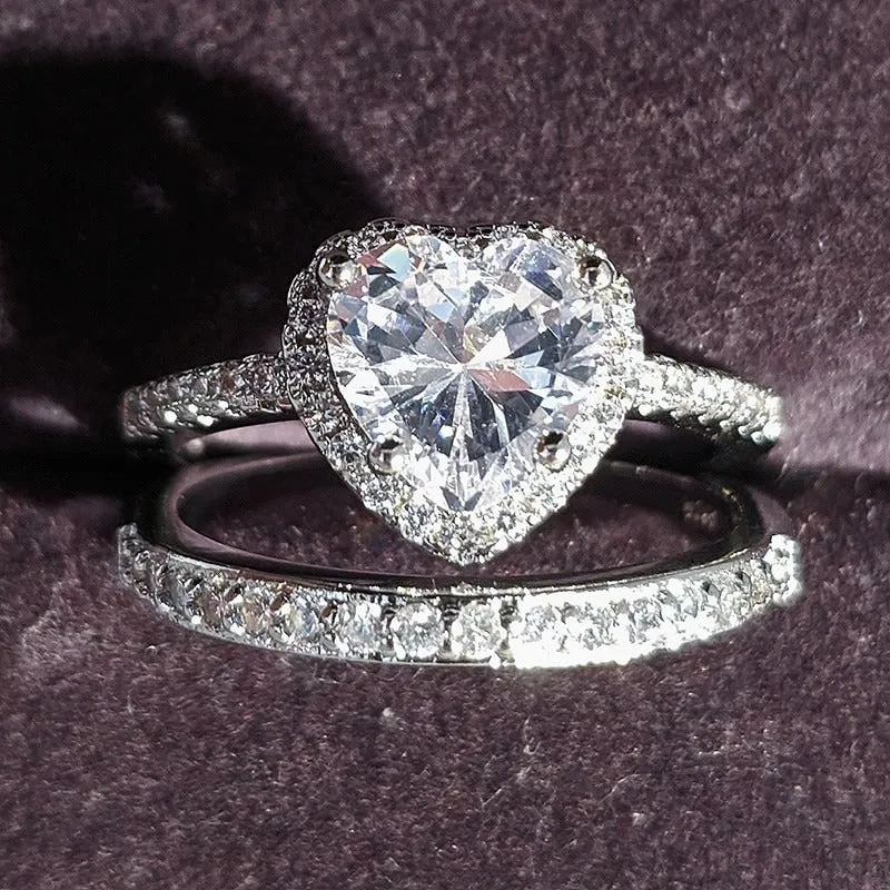 Luxurious Zircon Bejeweled Rings Set Jewelry Collection