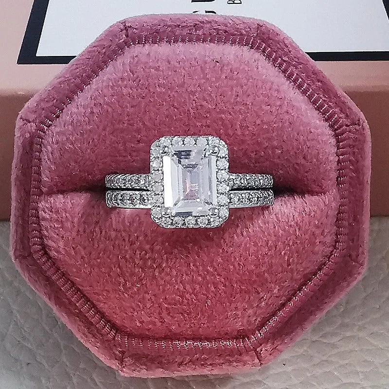 Luxurious Zircon Bejeweled Rings Set Jewelry Collection