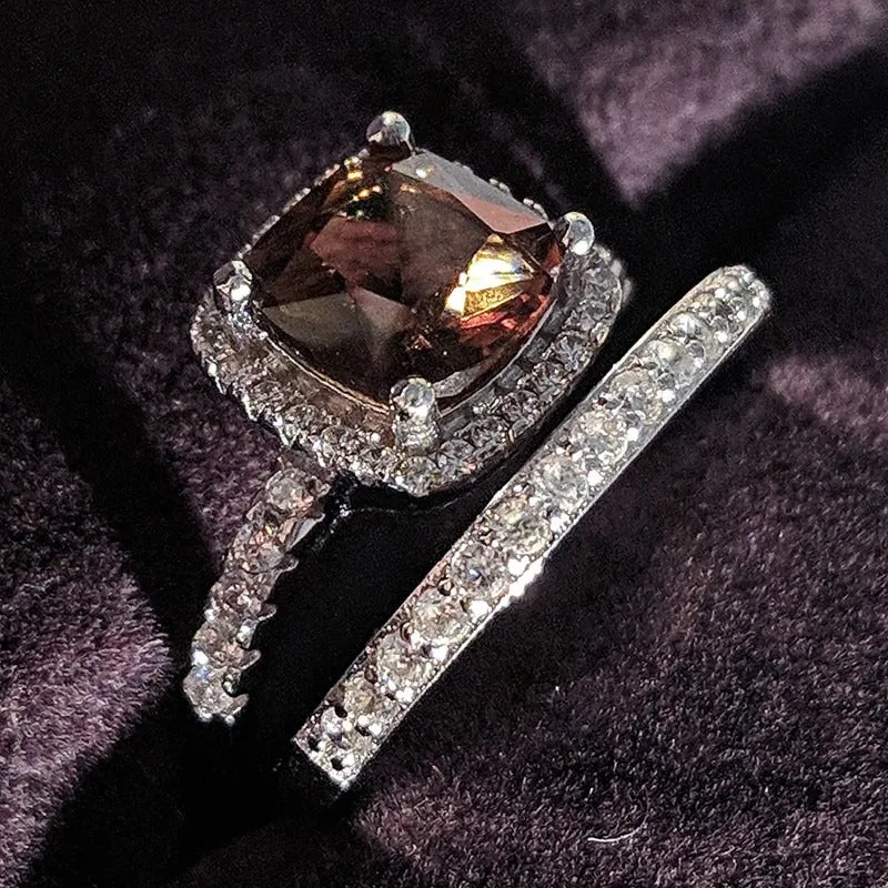 Luxurious Zircon Bejeweled Rings Set Jewelry Collection