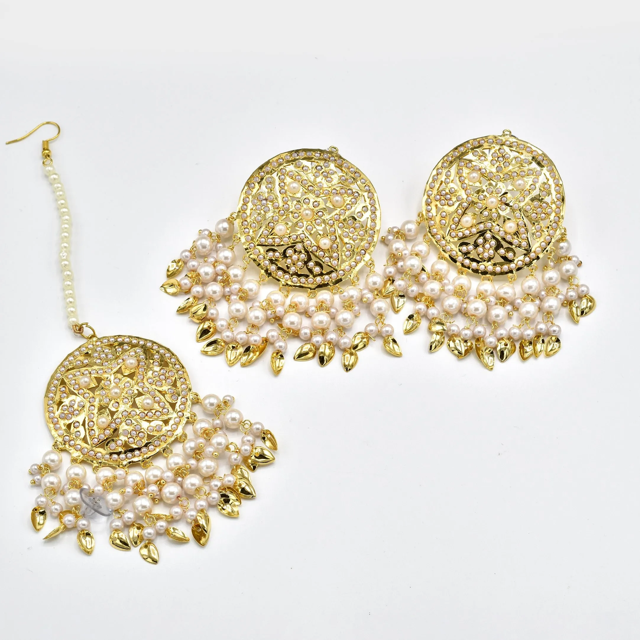 Mahnoor Jadau Earrings Tikka Set