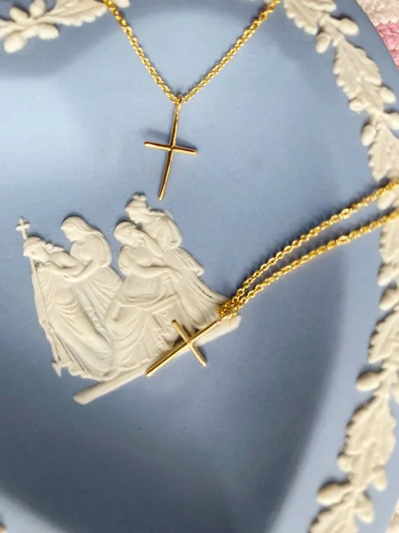 Mama   Me Cross Necklace Set