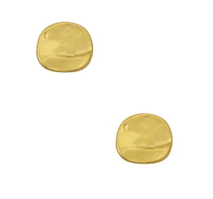 Medallion Stud Earrings in Gold