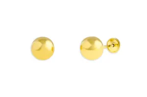 Mini Earrings 18kt Gold Ball 5mm Studs