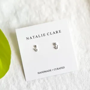 Mini Silver Tulip Studs | Natalie Clare