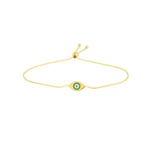 Mini Turquoise Evil Eye Bolo Bracelet
