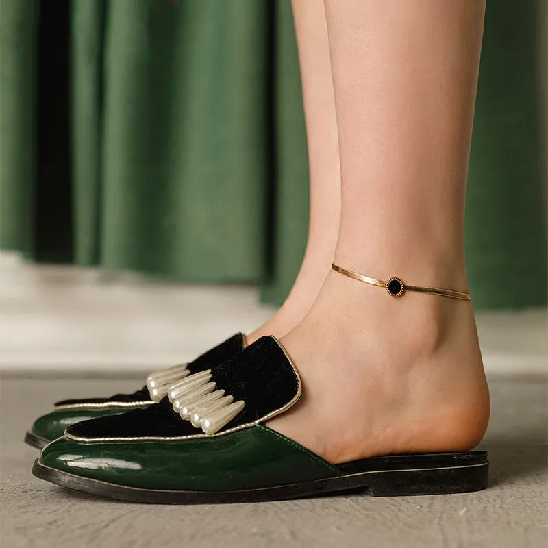 Minimalism Fashion Anklet Rose Gold Plated Titanium Steel Jewelry Accessories Gift for Women