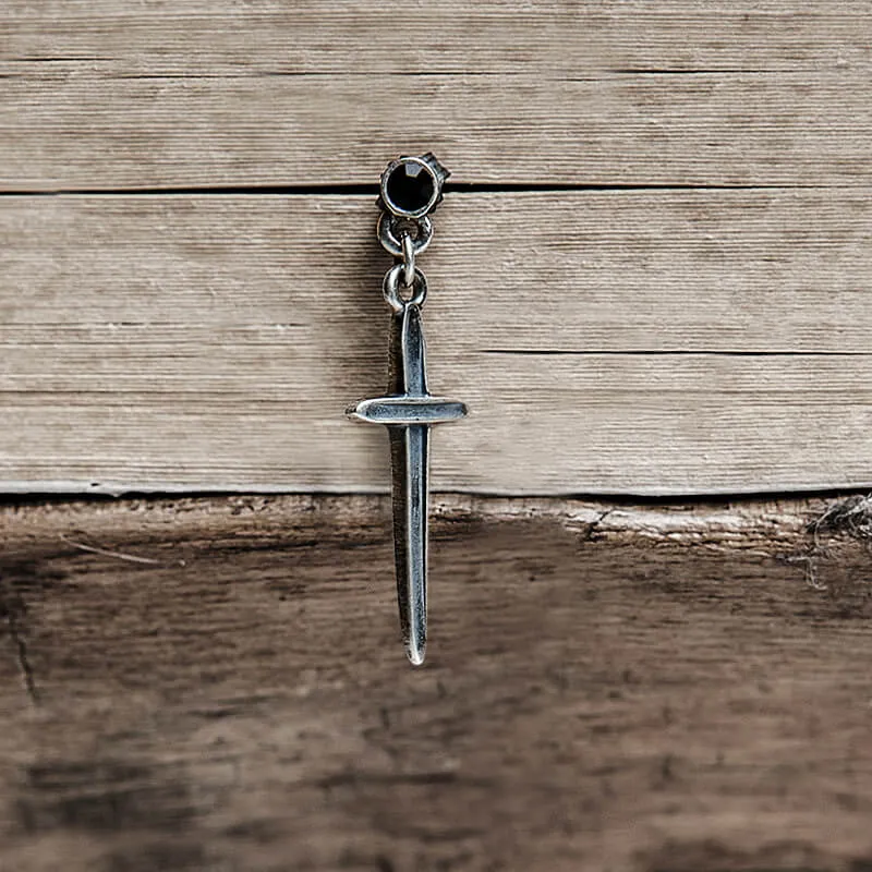 Minimalist Cross Sterling Silver Earrings
