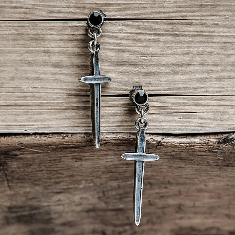 Minimalist Cross Sterling Silver Earrings