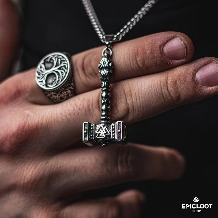 Mjolnir thors hammer necklace