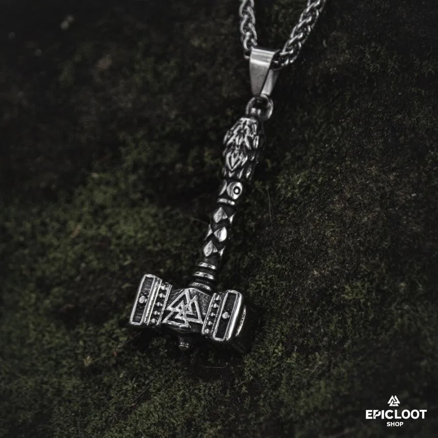 Mjolnir thors hammer necklace