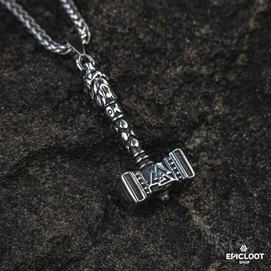 Mjolnir thors hammer necklace