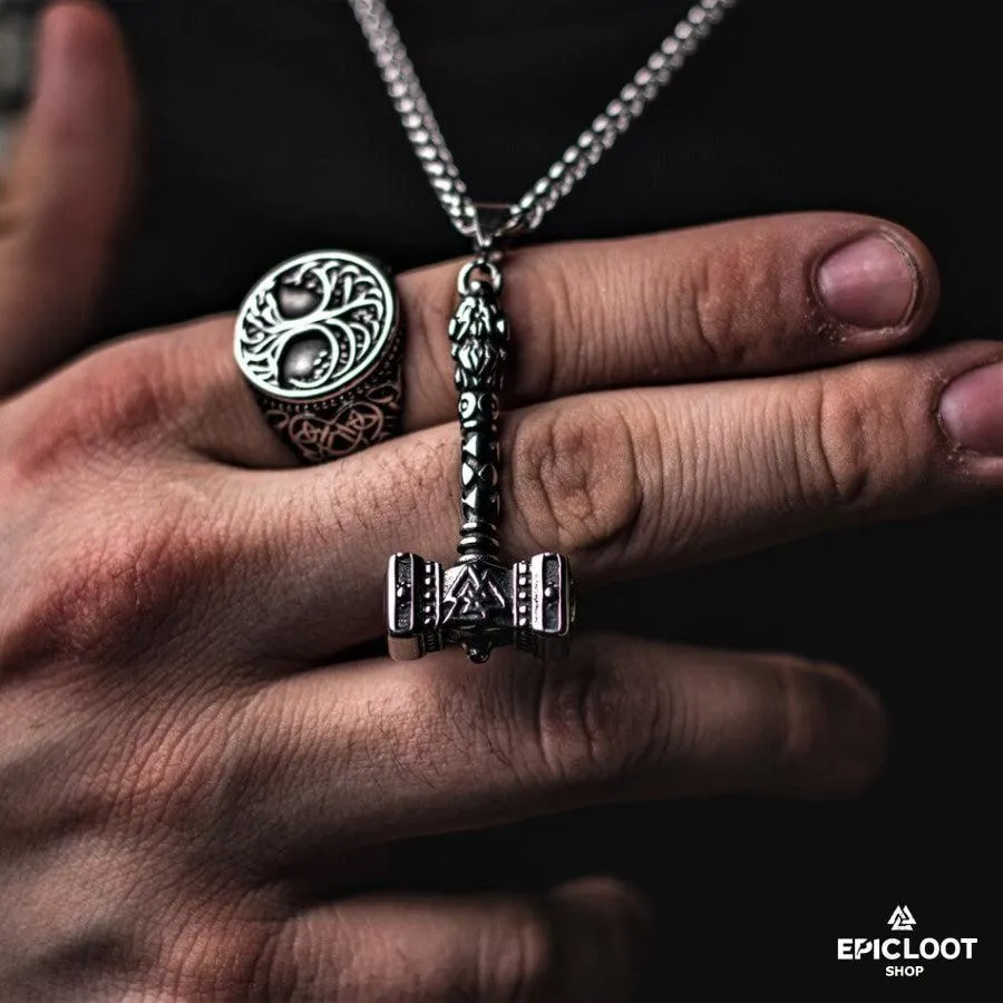 Mjolnir thors hammer necklace