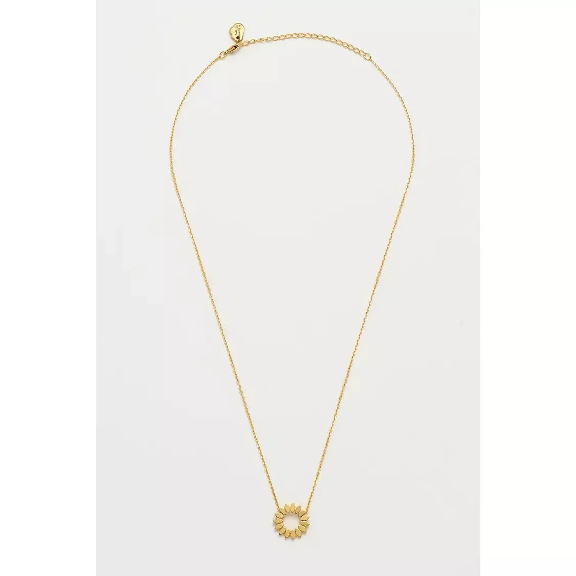 Modern Floral Necklace Gold Plated