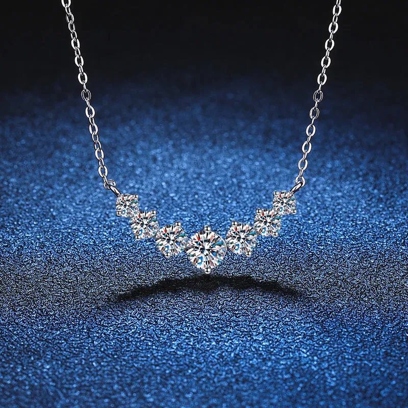 Moissanite Sterling Silver Necklace
