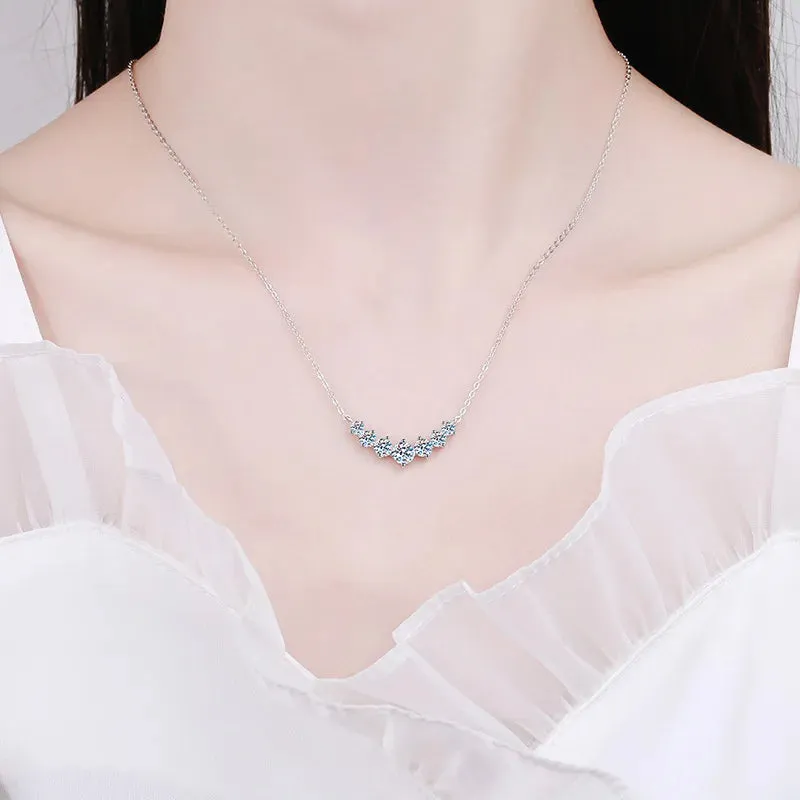 Moissanite Sterling Silver Necklace