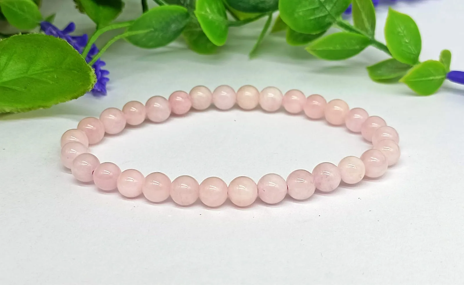 Morganite 6mm Beads Bracelet