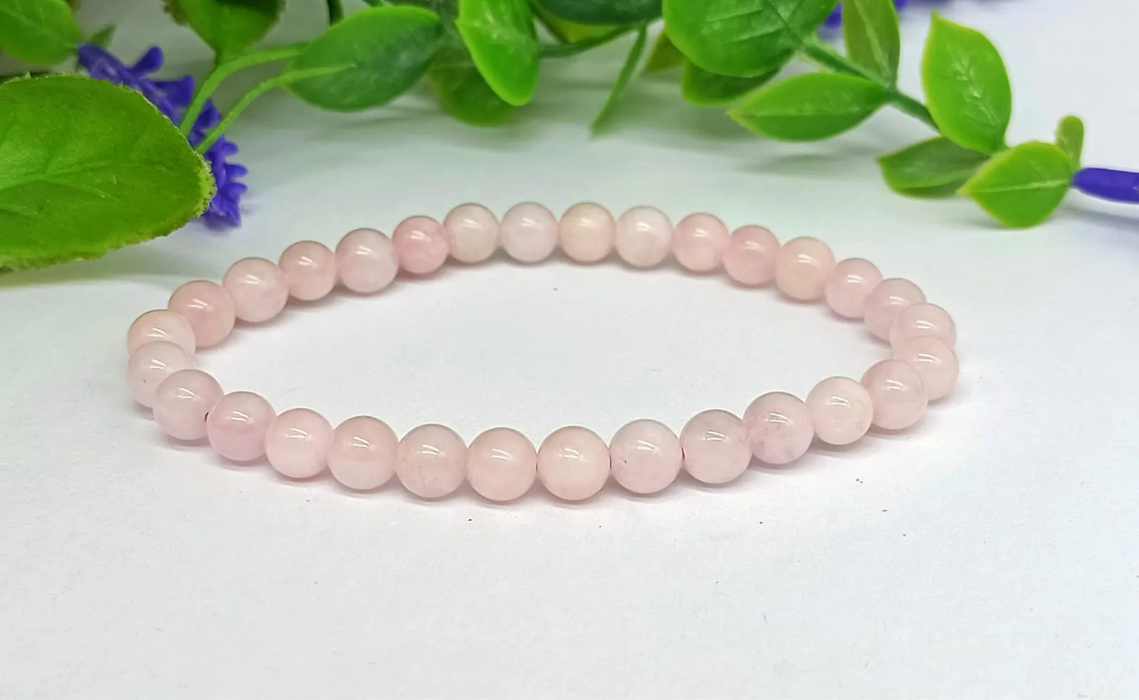 Morganite 6mm Beads Bracelet