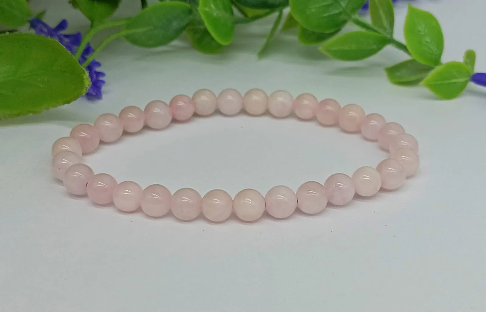 Morganite 6mm Beads Bracelet