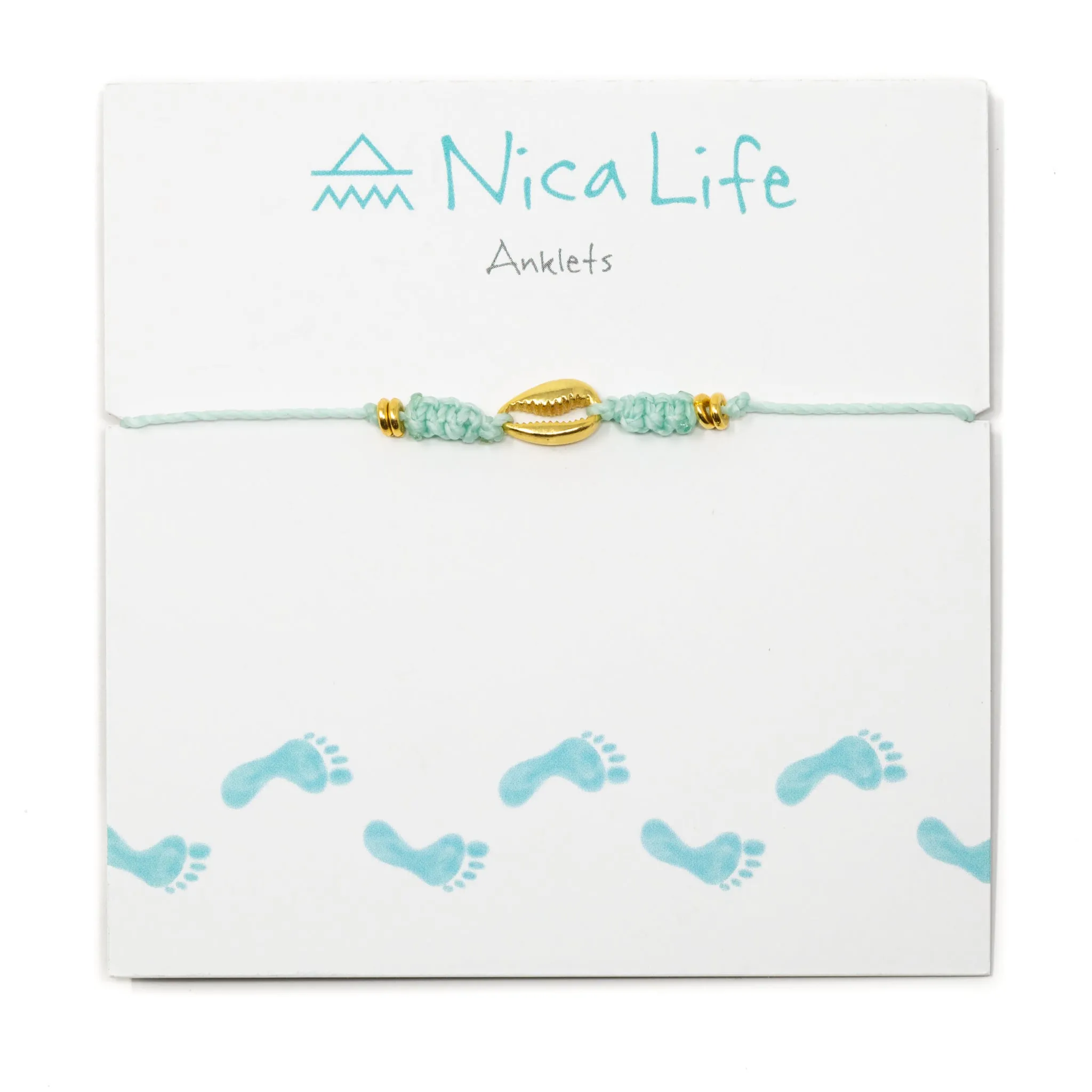 Nica Life - Cucumber Cowrie Shell Gold Anklet