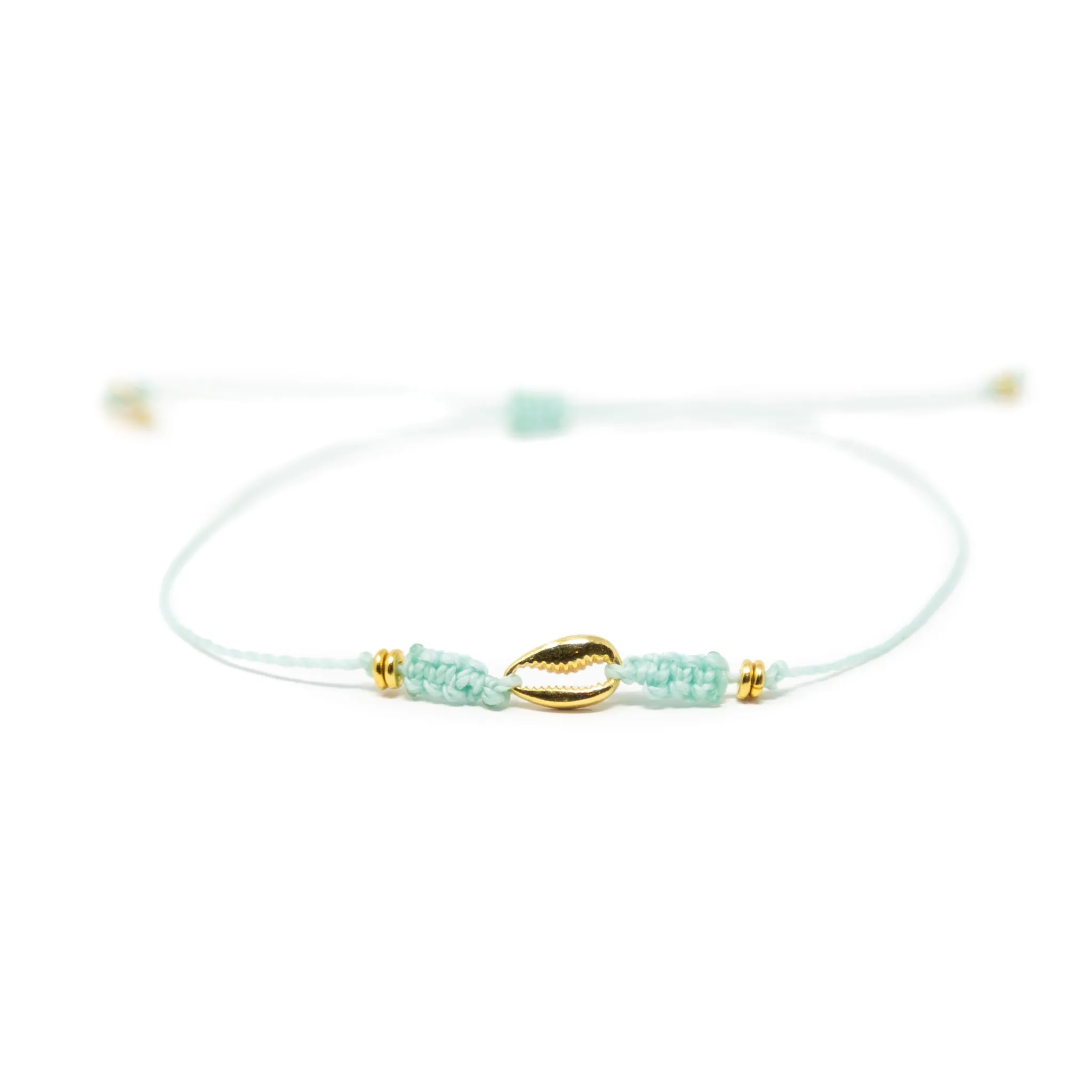 Nica Life - Cucumber Cowrie Shell Gold Anklet