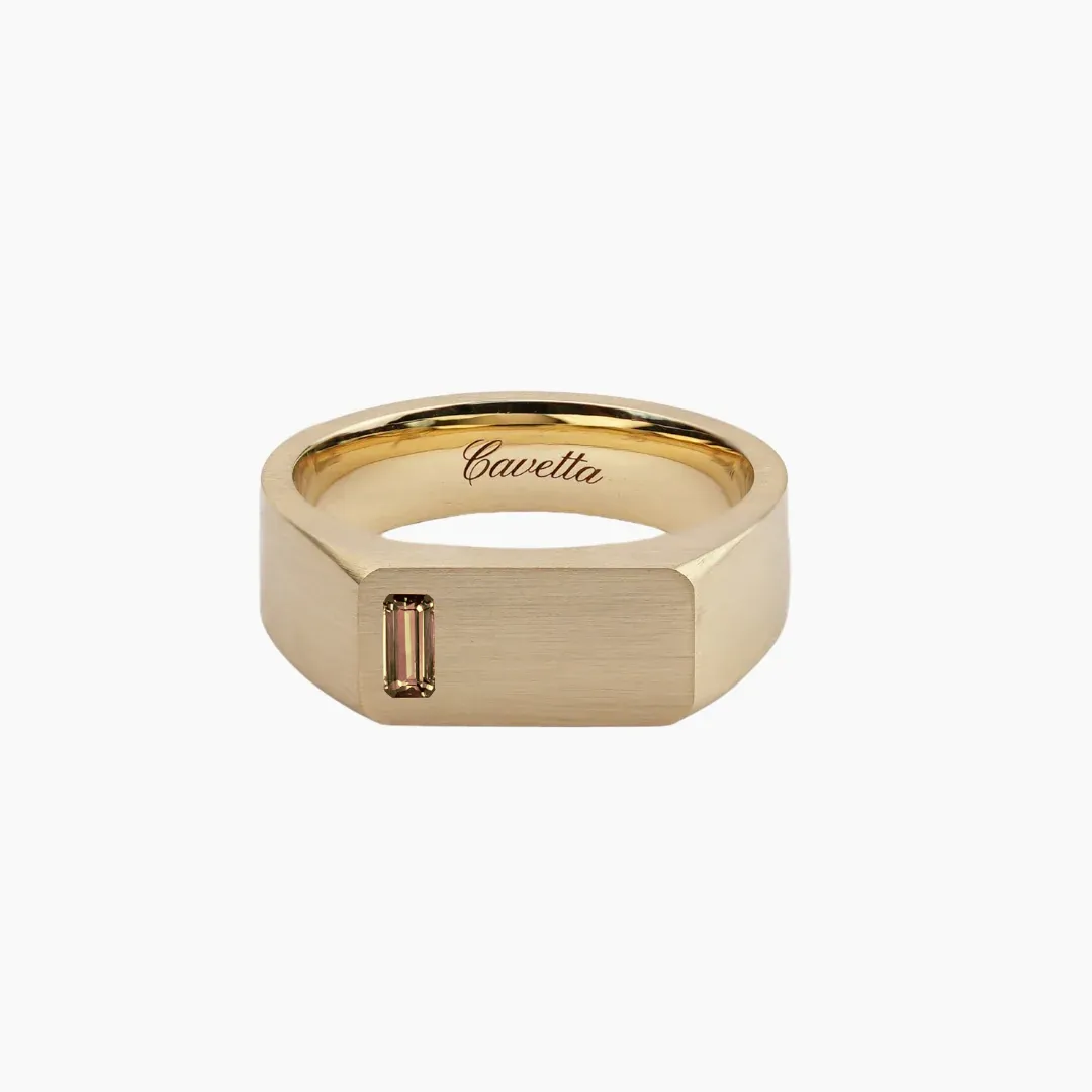 No. 6 (c) Chunky Solid Gold Ring (Sapphire)