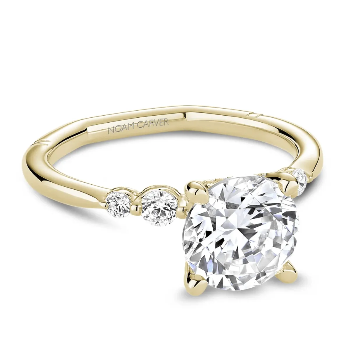 Noam Carver Atelier 14K Yellow Gold Round 2.00ct Halo Engagement Ring