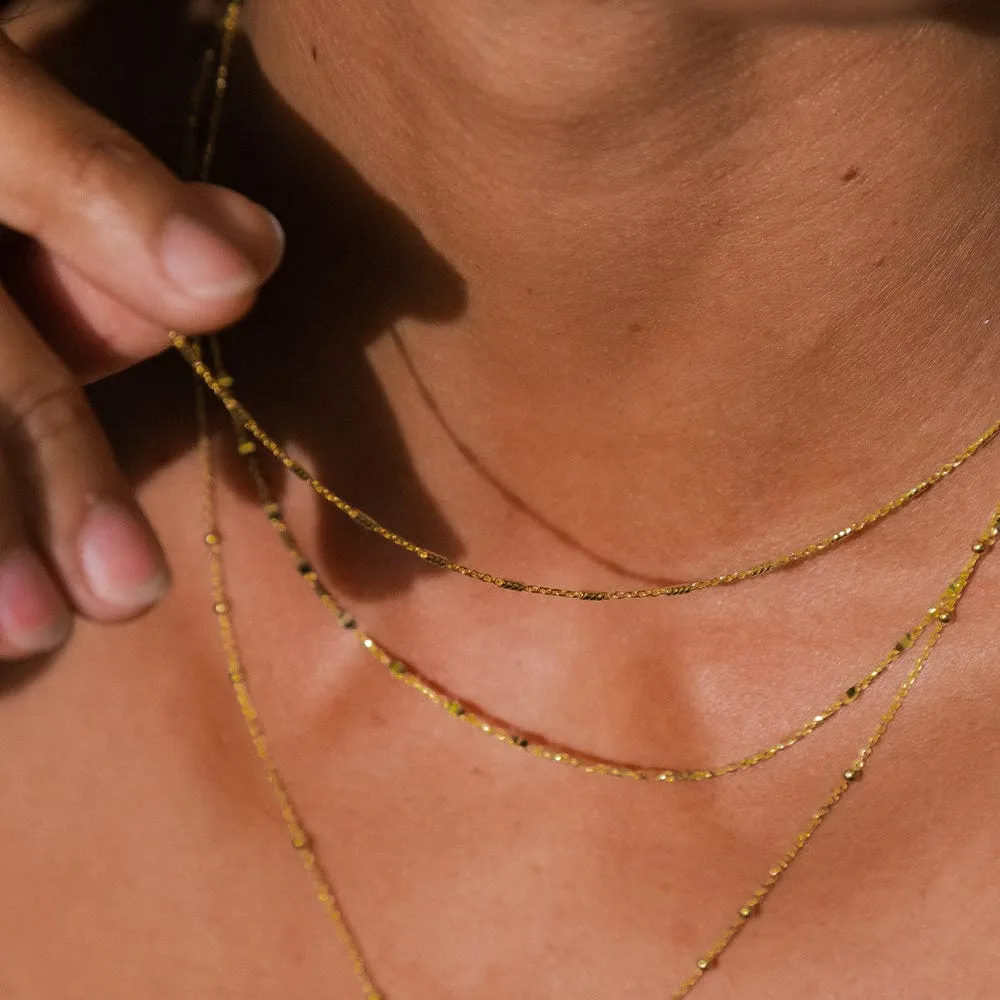 Nova Modern Chain Necklace 18ct Gold Plate