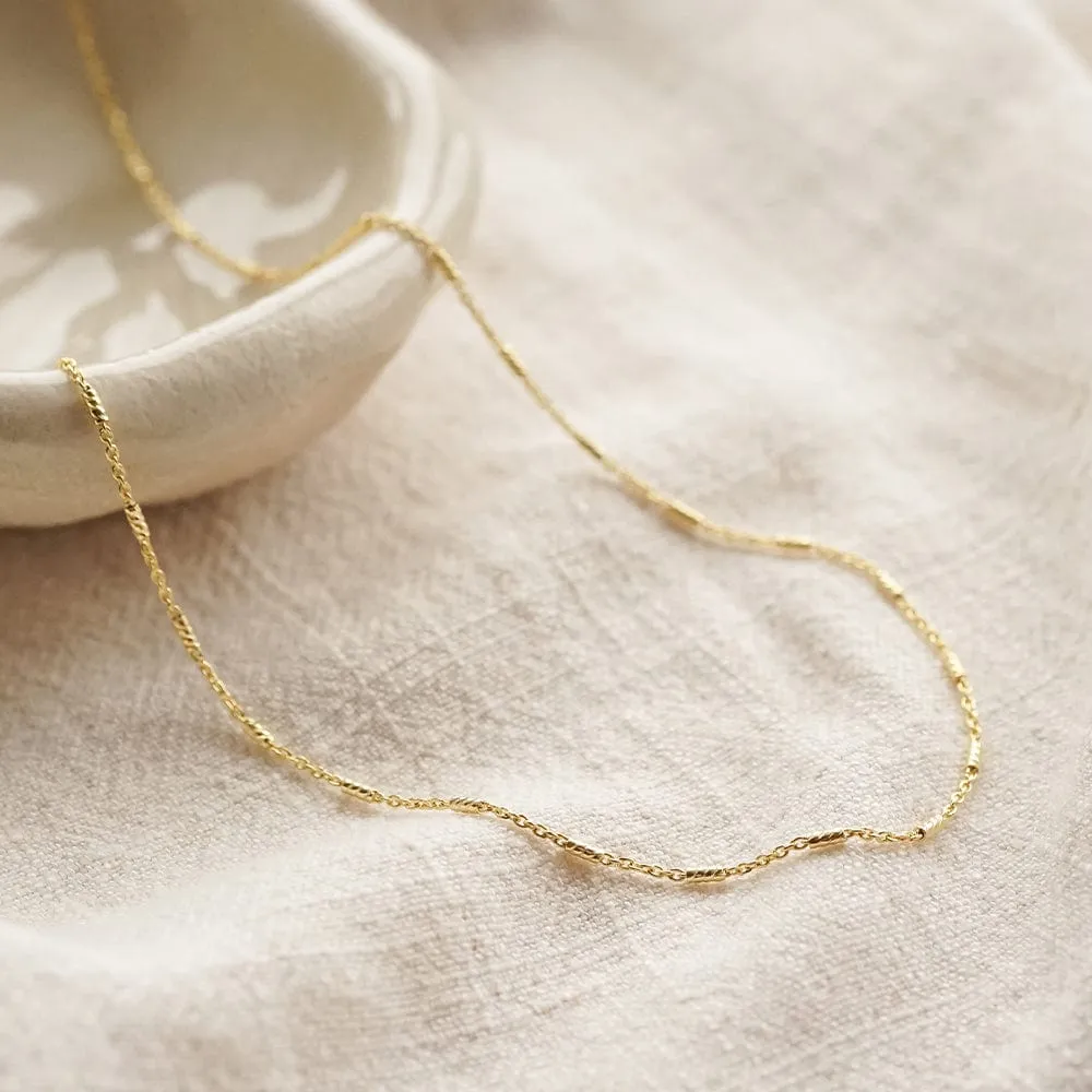Nova Modern Chain Necklace 18ct Gold Plate