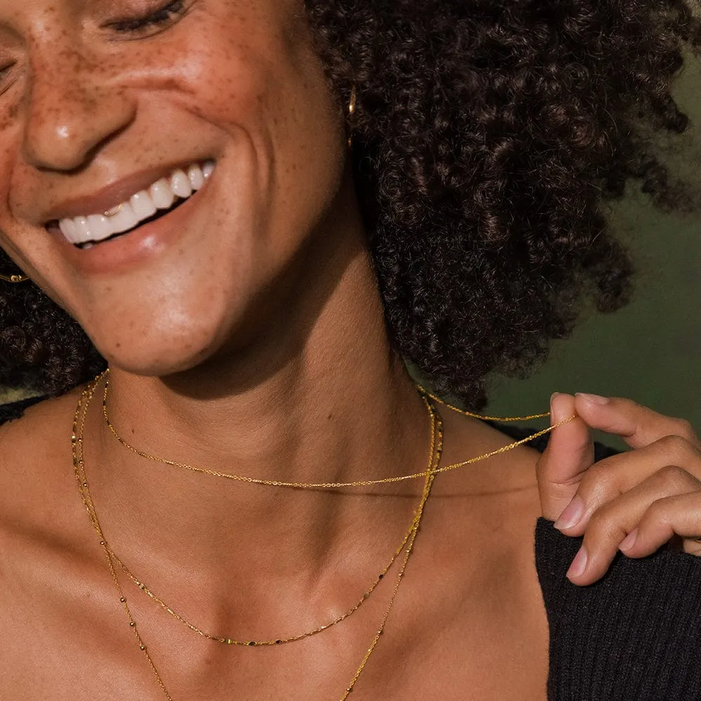 Nova Modern Chain Necklace 18ct Gold Plate