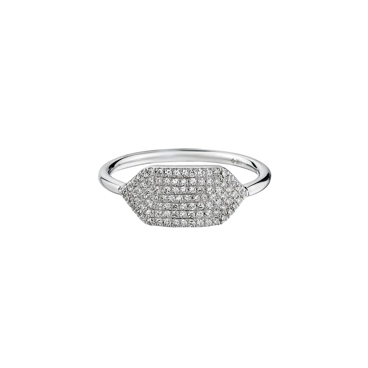 PAVÉ DIAMOND GEOMETRIC RING