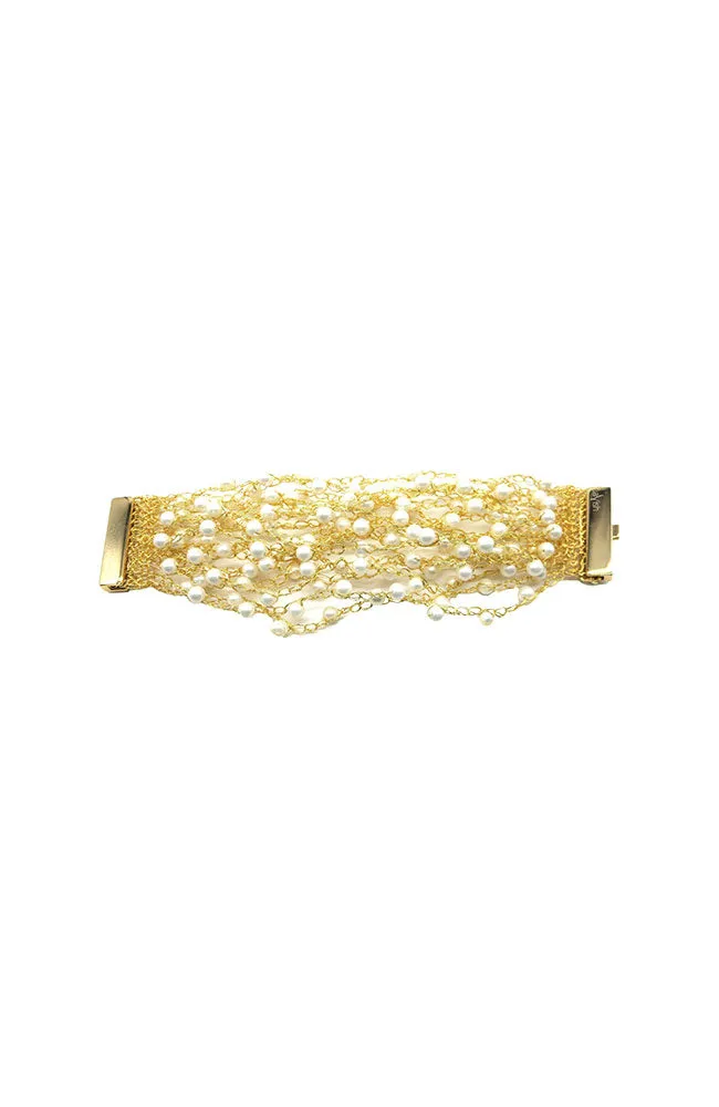 Pearl Multi String Bracelet