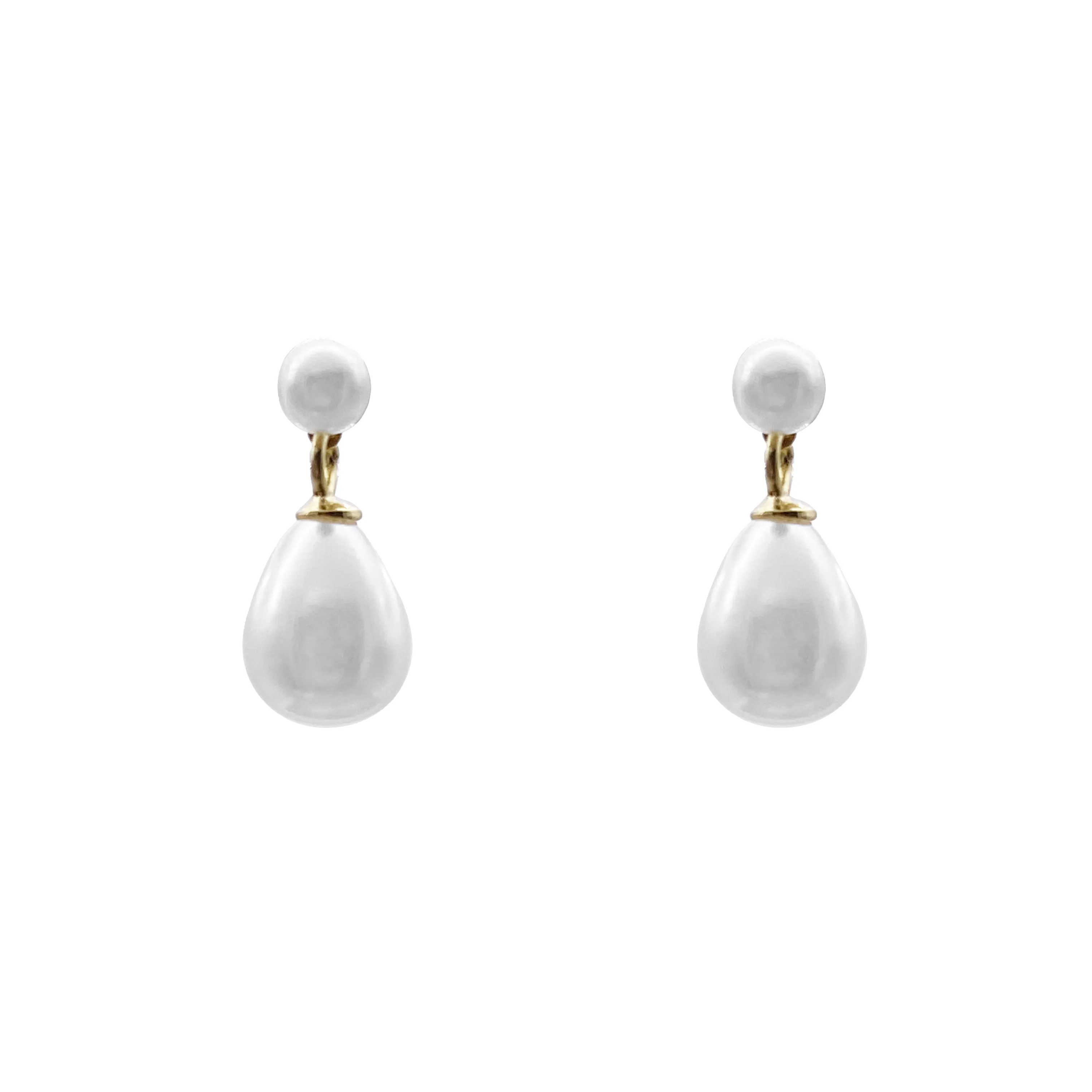 pearl teardrop studs