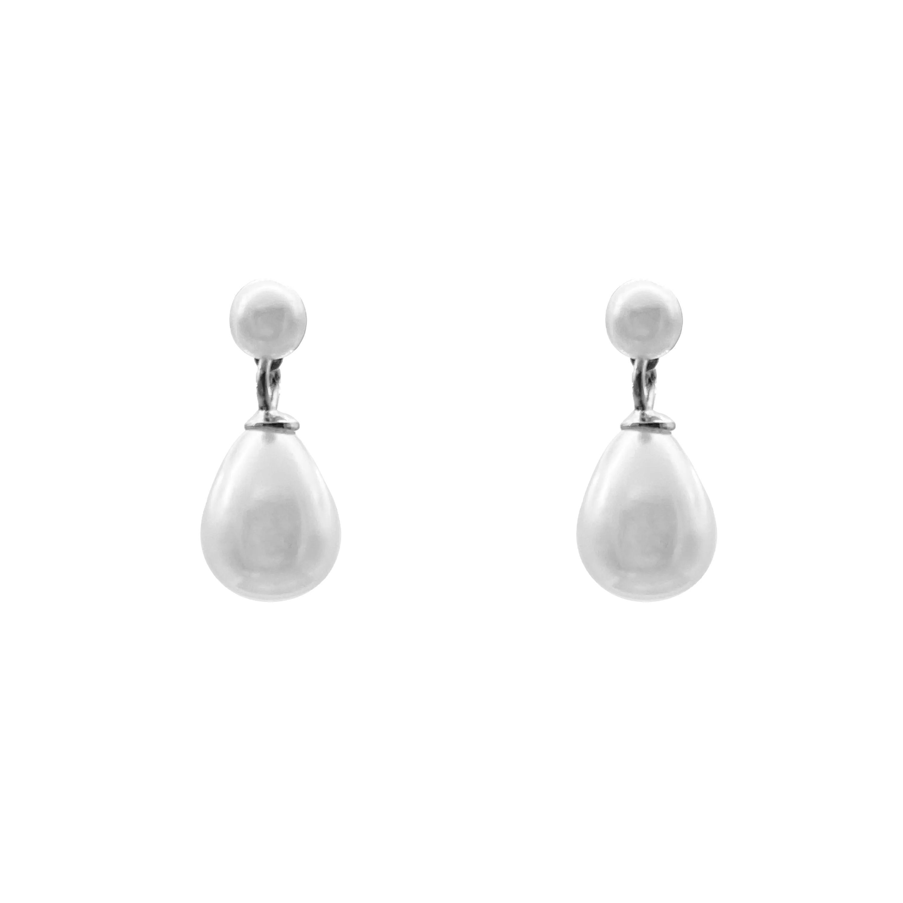pearl teardrop studs